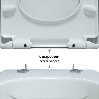 Унитаз подвесной BERGES EGO XL 082124 безободковый с микролифтом
