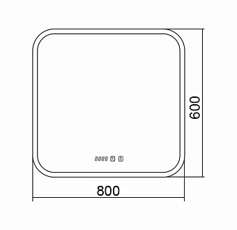 Зеркало Azario Стив New LED-00002377 60х80см с антизапотеванием/с подсветкой