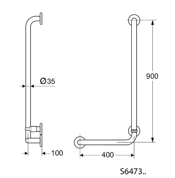 Поручень для ванной IDEAL STANDARD CONTOUR S6473AC 54см белый