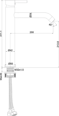 Смеситель для раковины Maxonor PL1187-8 белый