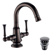 Смеситель для раковины LEMARK Peretto LM6307RB чёрный кофе