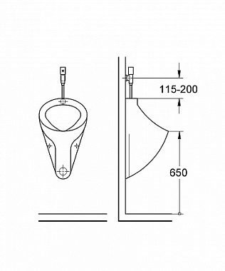 Инсталляция для писсуара GROHE Tectron 37421000