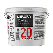 Краска универсальная высокоукрывистая DERUFA Profi Интерьер 20 Белый основа A 0,9л