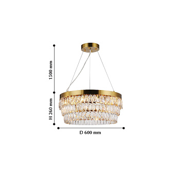 Люстра хрустальная Favourite Magnitudo 2206-12P 480Вт 12 лампочек G9