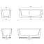 Ванна каменная ArtCeram Square ACW004 44 180х80см отдельностоящая