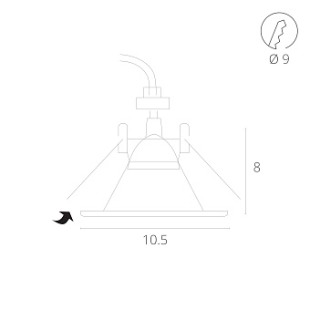 Светильник точечный встраиваемый Arte Lamp GRUS A6668PL-1WH 50Вт GU10