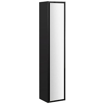 Пенал подвесной Акватон Римини 1A234703RN950 28х35х168см чёрный глянец