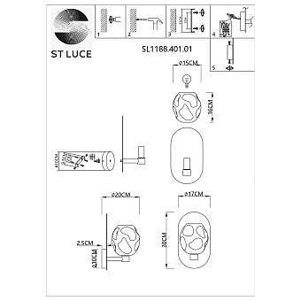 Бра ST Luce IDESIA SL1188.401.01 40Вт E14