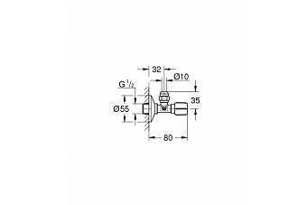 Вентиль запорный GROHE 22037000