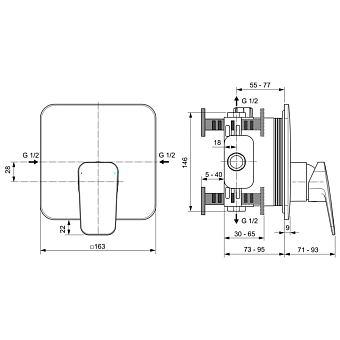 Смеситель для душа IDEAL STANDARD CERAPLAN BD254AA chrome