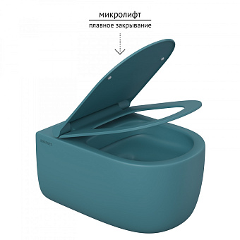 Унитаз подвесной BERGES EGO XL 082140 безободковый с микролифтом
