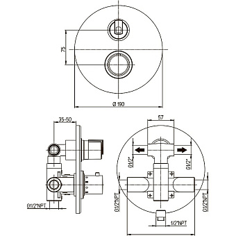 Смеситель для ванны Paini Arena 92CR691TH хром