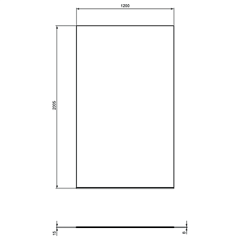 Реверсивная фиксированная панель 120 см Ideal Standard I.Life WetRoom Dual T4876EO
