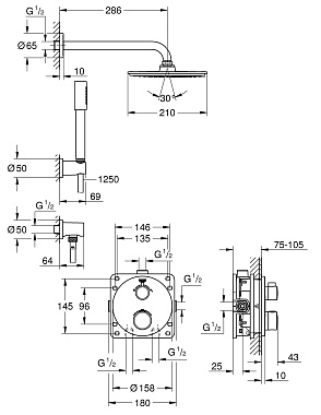 Душевая система GROHE Grohtherm 34732000 хром