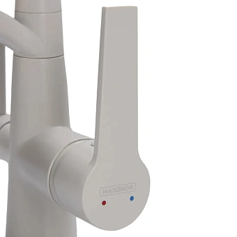 Смеситель для кухни Maxonor MN4460-8 гибкий излив белый