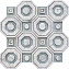 Стеклянная мозаика Mir Mosaic Shape Ravenna Waterjet белый 28,7х28,7см 0,41кв.м.