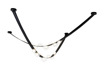 Светильник подвесной CRYSTAL LUX BOSQUE BOSQUE SP7 L3000 BLACK/TRANSPARENT 35Вт LED