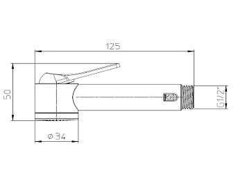 Гигиенический душ BOSSINI Apice B00920.030 хром