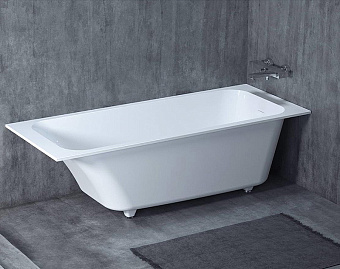 Ванна каменная SALINI ORLANDO 102122M S-Stone матовая 180х80см встраиваемая