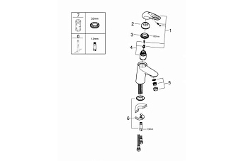 Смеситель для раковины GROHE Eurostyle New 32468003 хром