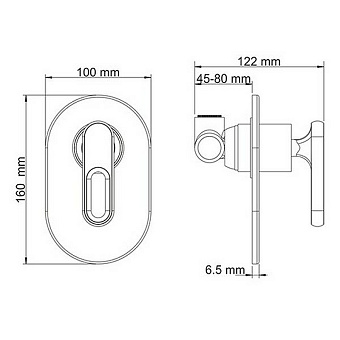 Смеситель для душа WASSERKRAFT Kammel 1851 хром