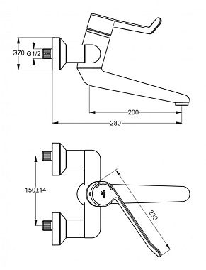 Смеситель для раковины IDEAL STANDARD CERAPLUS B8225AA хром