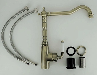 Смеситель для кухни ESKO PRAGUE PG 519 поворотный излив матовая бронза