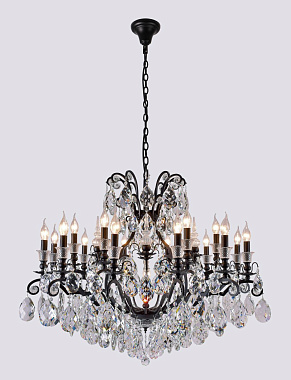 Люстра подвесная CRYSTAL LUX MAGNIFICO MAGNIFICO SP19 BLACK/TRANSPARENT 1140Вт 19 лампочек E14