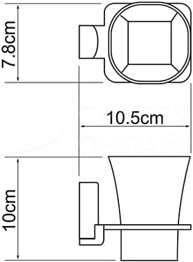 Стакан в ванную WASSERKRAFT LEINE K-5028 хром