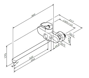 Смеситель для ванны AM-PM Like F8090016 хром