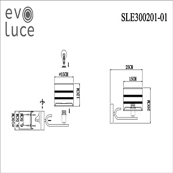 Бра Evoluce ALMESE SLE300201-01 40Вт E14