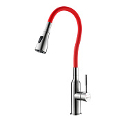 Смеситель для кухни LEMARK Expert LM5082S-Red гибкий излив красный/матовый