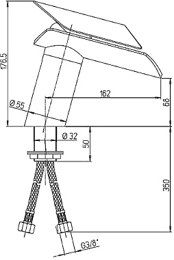 Смеситель для раковины Paini Morgana 73OP205LH золотой