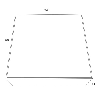 Светильник потолочный Maytoni Zon C067CL-L96B4K 96Вт LED