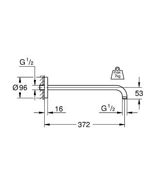 Держатель для верхнего душа GROHE 28982000 хром