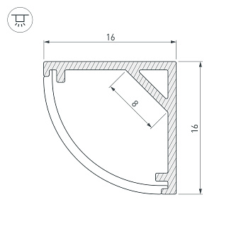 Профиль для светодиодной ленты Arlight 036843 2000мм серебро