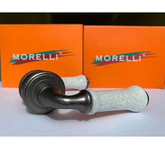 Дверная ручка нажимная MORELLI UMBERTO MH-41-CLASSIC OMS/GR старое матовое серебро