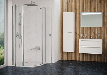 Угловое ограждение RAVAK Chrome CSKK0 3Q140U00Z1 195х80см стекло металл
