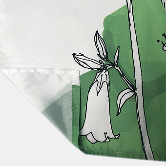 Шторка для ванной WASSERKRAFT Dill 180х180см зелёный/чёрный