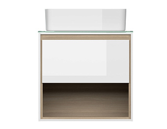 Тумба под раковину подвесная CERSANIT LOUNA SP-SZ-LOU60-BL/Wh 49х60х54,6см
