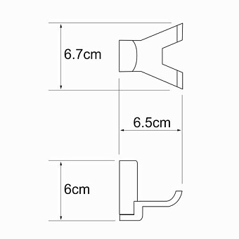 Крючок WASSERKRAFT Exter K-5200 K-5223D светлая бронза