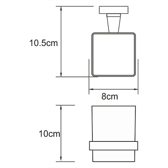 Стакан в ванную WASSERKRAFT Dill K-3900 K-3928 хром
