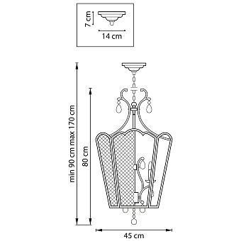 Светильник подвесной Lightstar Castello 744157 40Вт E14