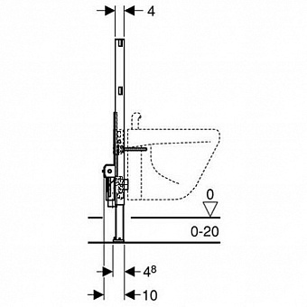 Инсталляция для биде GEBERIT Duofix 111.524.00.1
