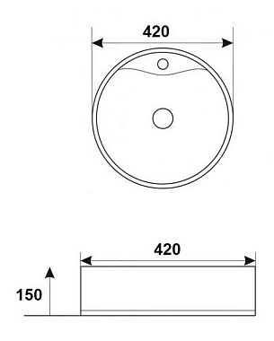 Раковина накладная Comforty 78200 42х42см