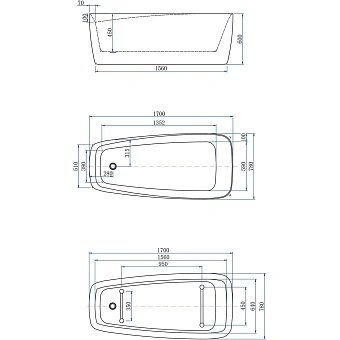 Ванна акриловая AQUANET Family 293087 170х78см отдельностоящая