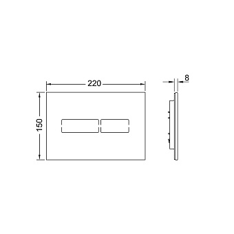 Кнопка для инсталляции Tece TECElux Mini 9240961 чёрный