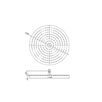 Верхний душ RGW Shower Panels 21148125-01 SP-81 хром