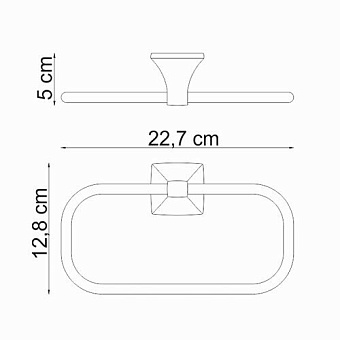 Полотенцедержатель WASSERKRAFT Wern K-2500 K-2560 хром 22,7см