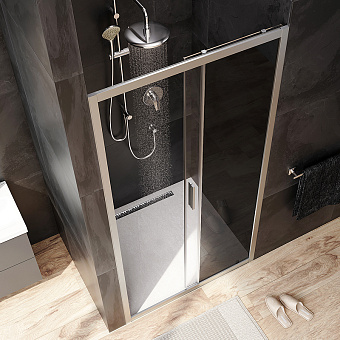 Душевая дверь AM-PM Gem Solo W90G-110-1-195MG 195х110см стекло тонированное